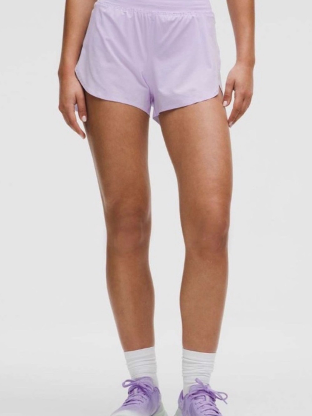 lululemon Fast and Free High-Rise Split Short 3” - Lavender Frost